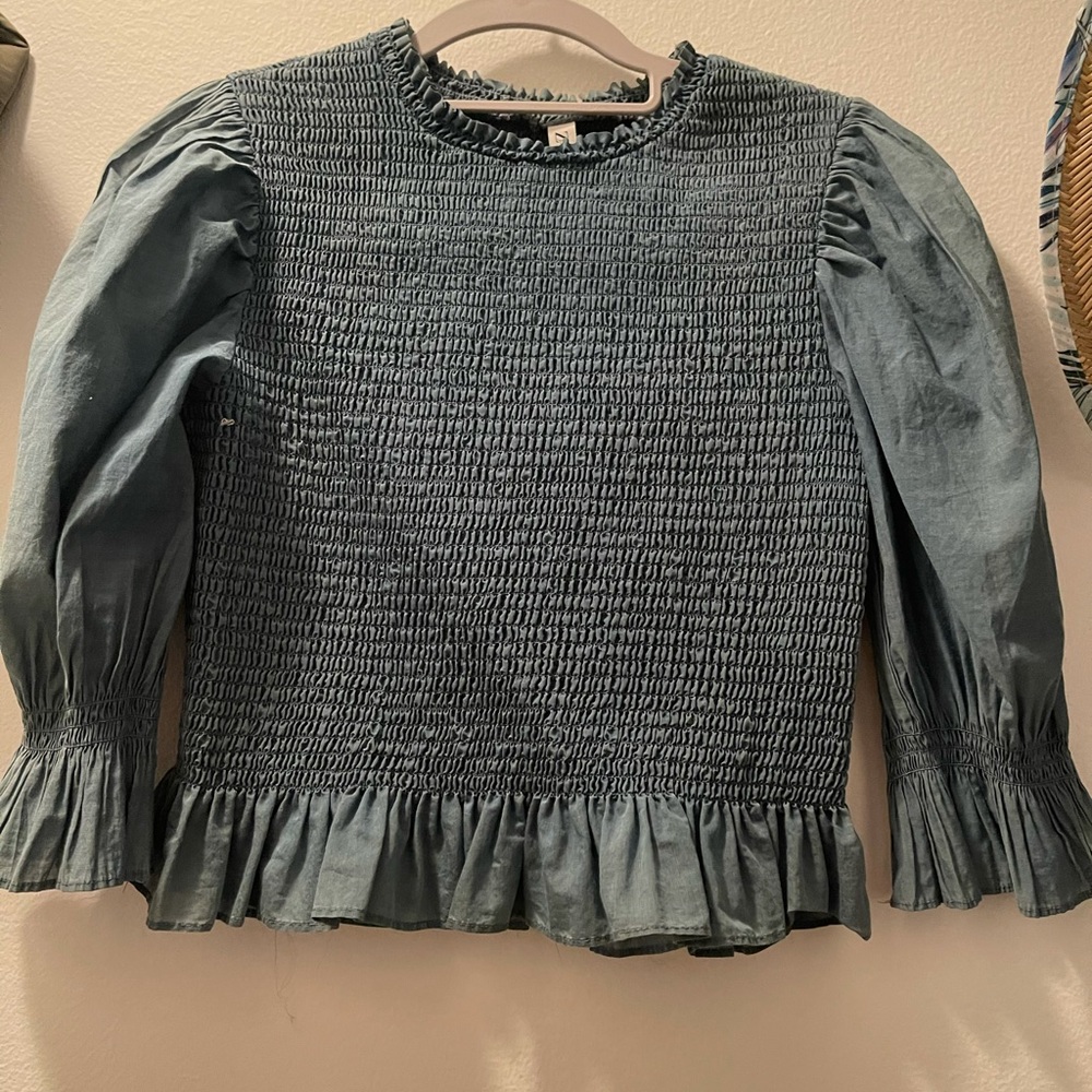 ZARA RUFFLE FITTED CROP TOP